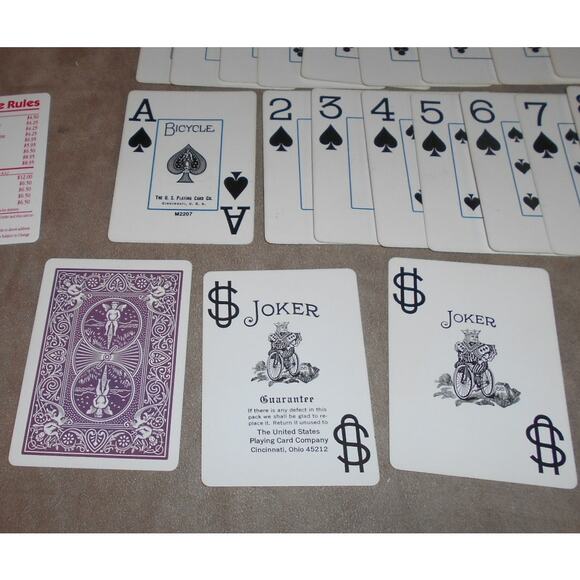 Bicycle Jumbo Index Open Deck Lot: M2207 Purple Back/X2206 Red Back - Picture 5 of 11